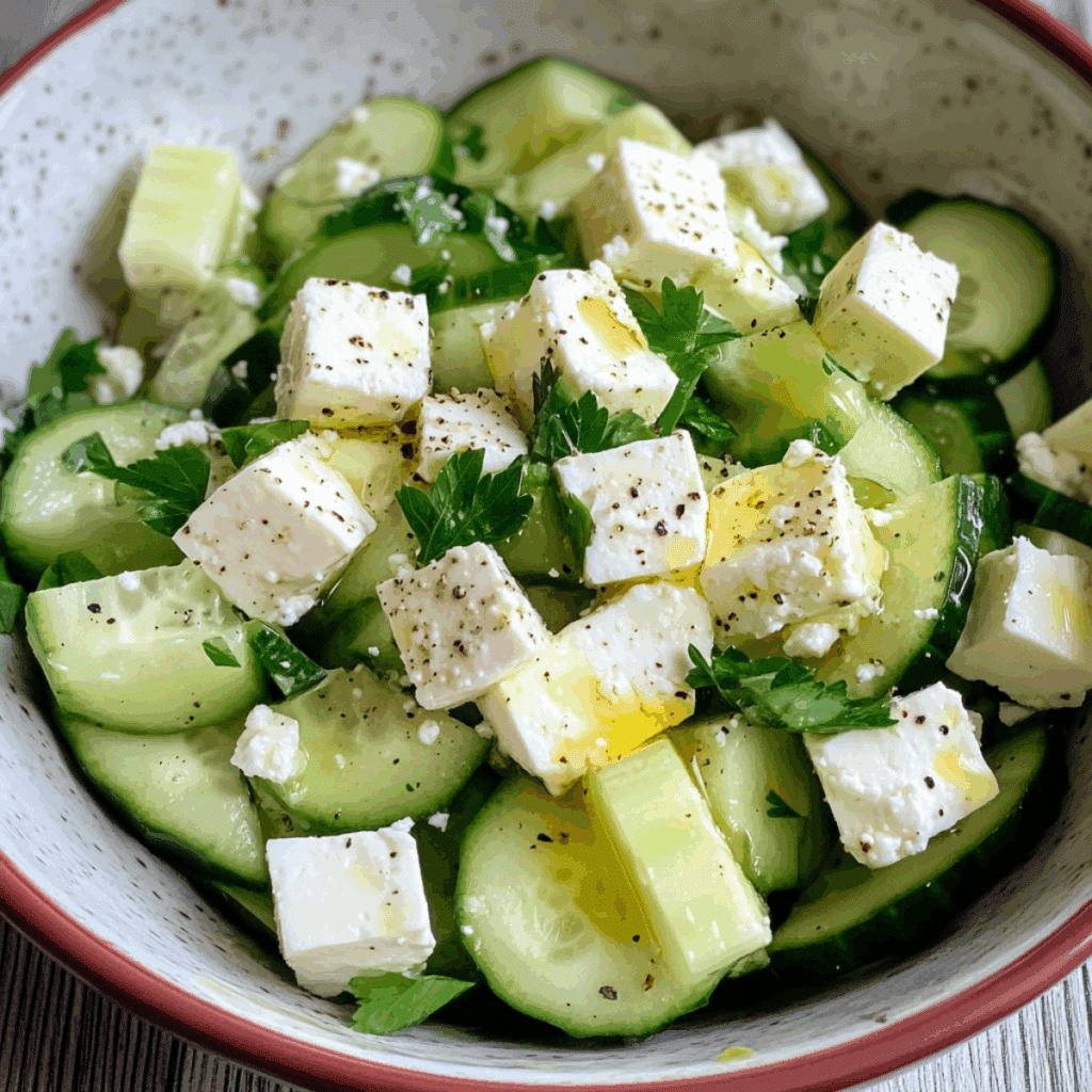 23 sałatki na święta – kolorowe, pyszne i wyjątkowe przepisy na Wigilię i nie tylko 14 Sałatka z ogórkiem i fetą