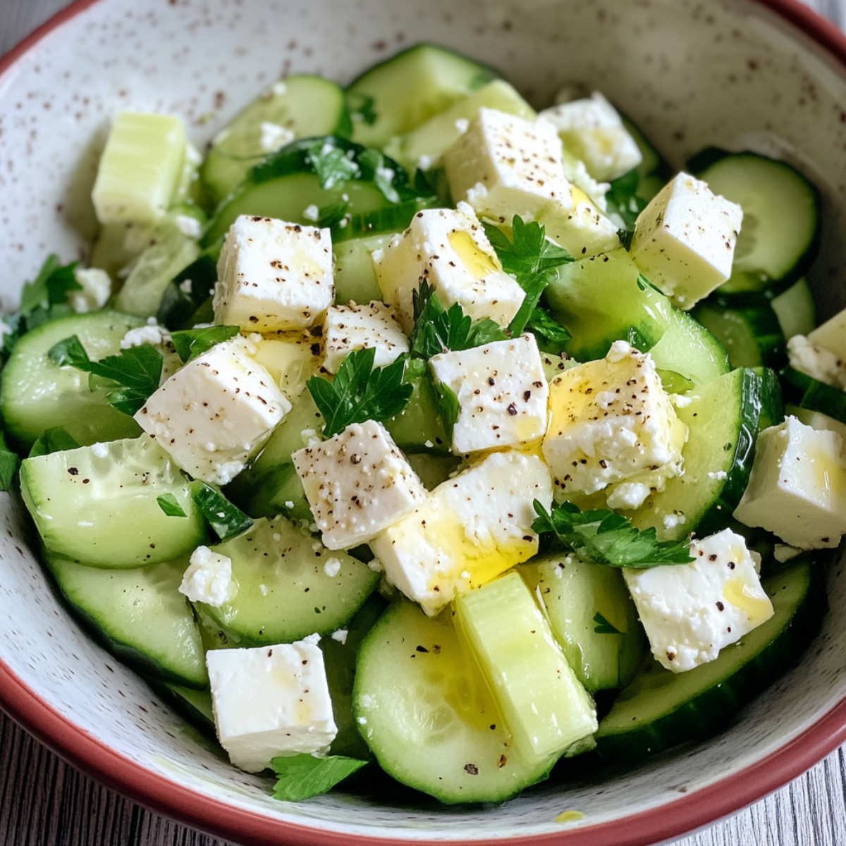 Sałatka z ogórkiem i fetą