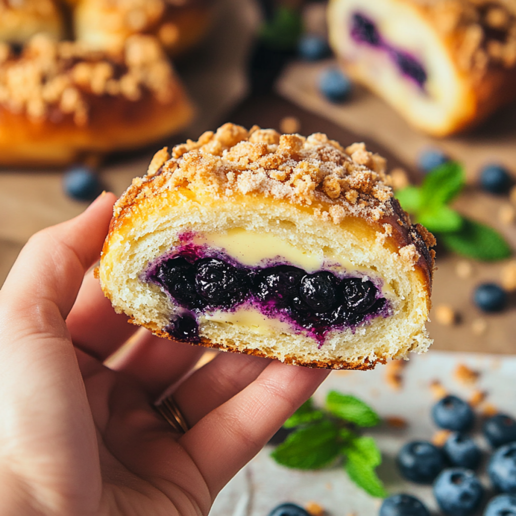10 najlepszych przepisów na lato – lekkie, orzeźwiające i pełne smaku! 6 Drożdżówki z budyniem i jagodami