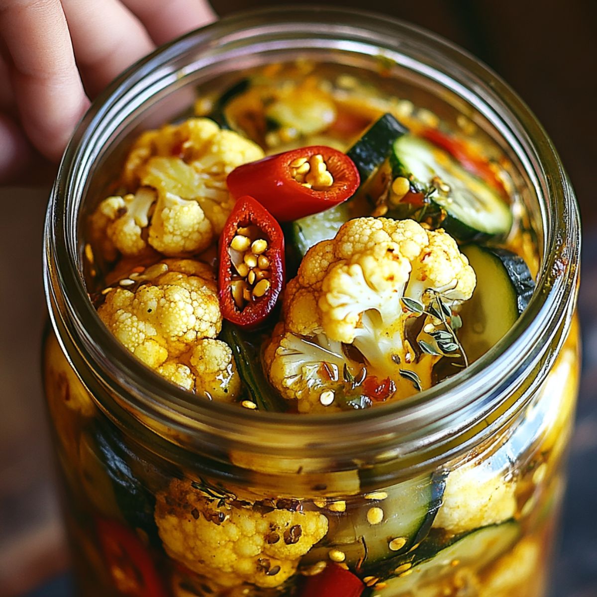 Pikle z Kalafiora, Ogórka i Chili