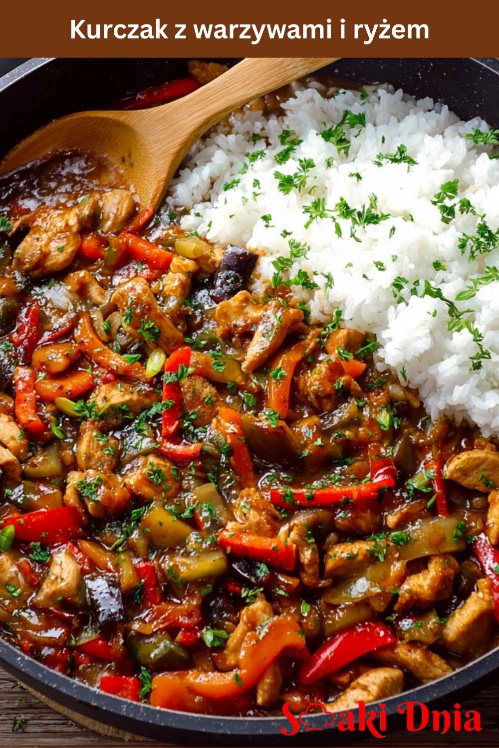 Kurczak z warzywami i ryżem
