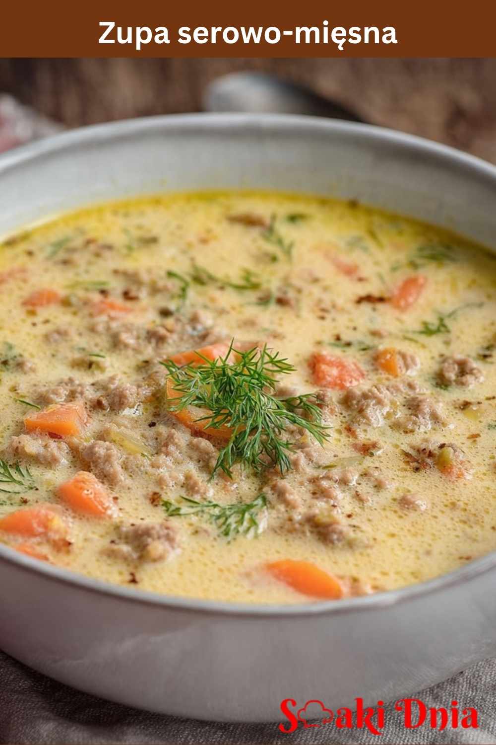 Zupa serowo-mięsna