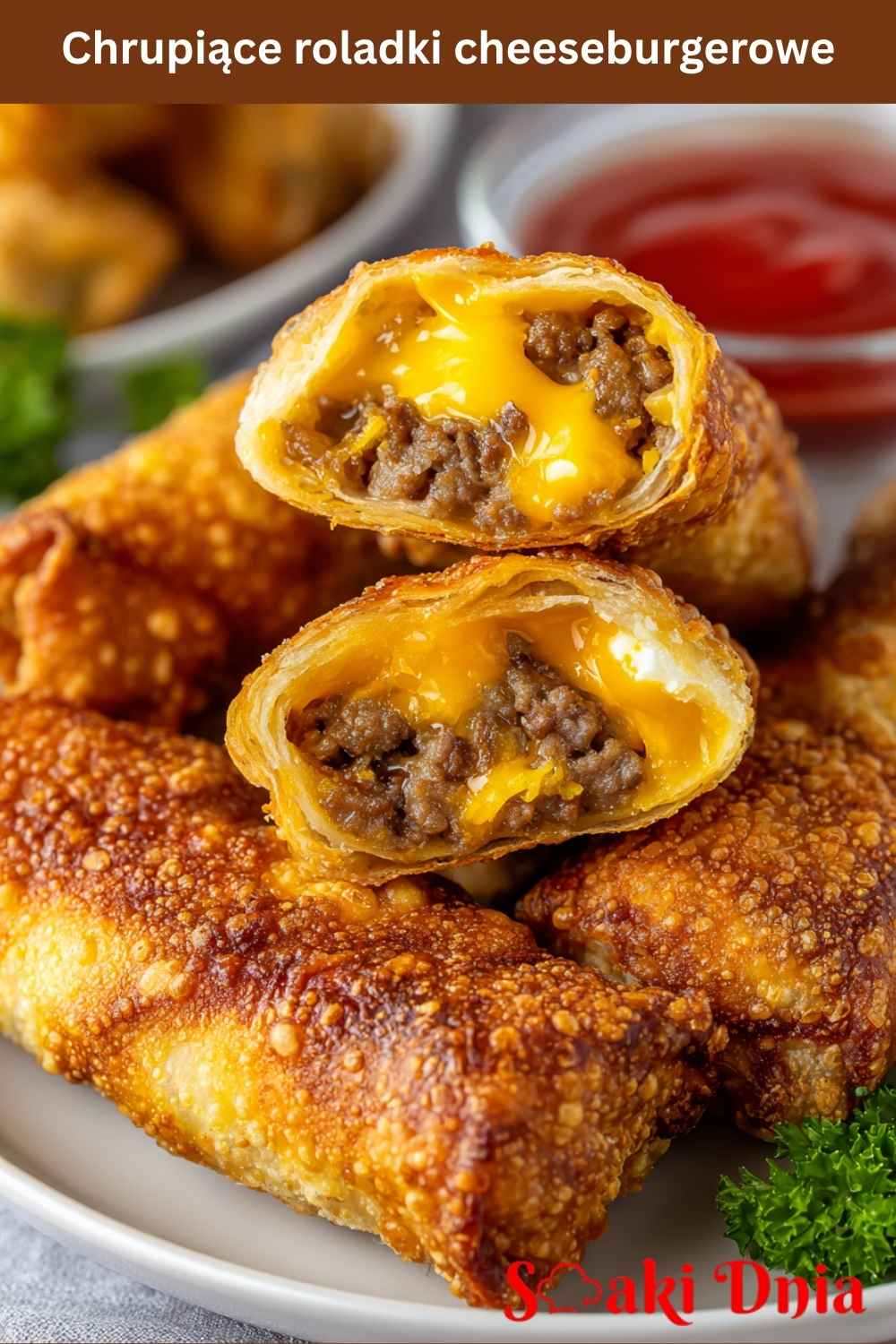 Chrupiące roladki cheeseburgerowe – imprezowy hit! 8
Chrupiące roladki cheeseburgerowe