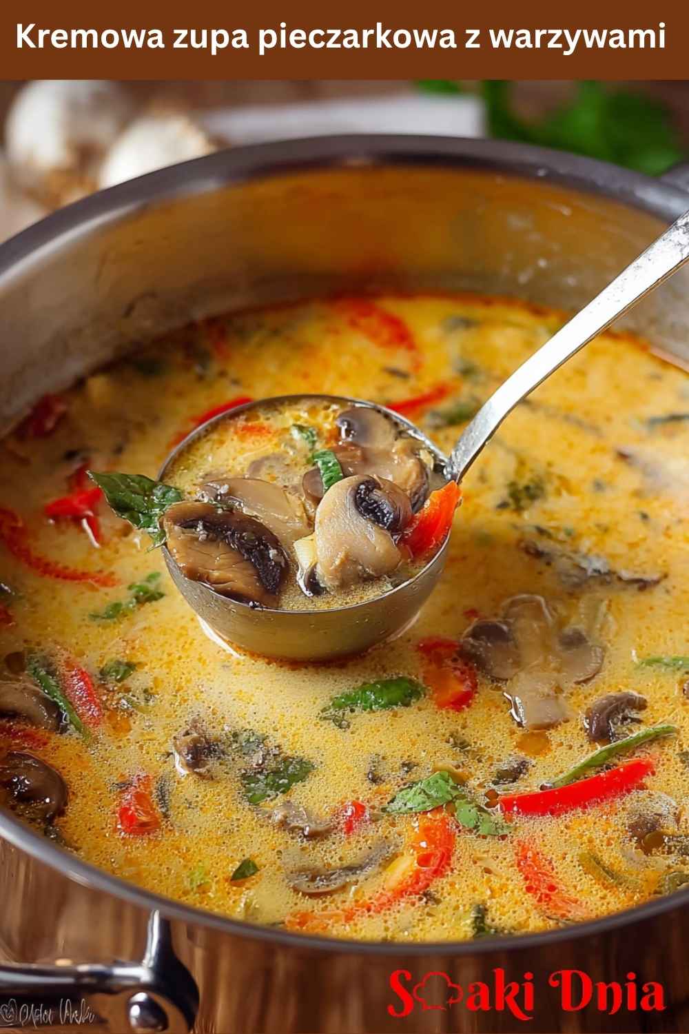 Kremowa zupa pieczarkowa z warzywami