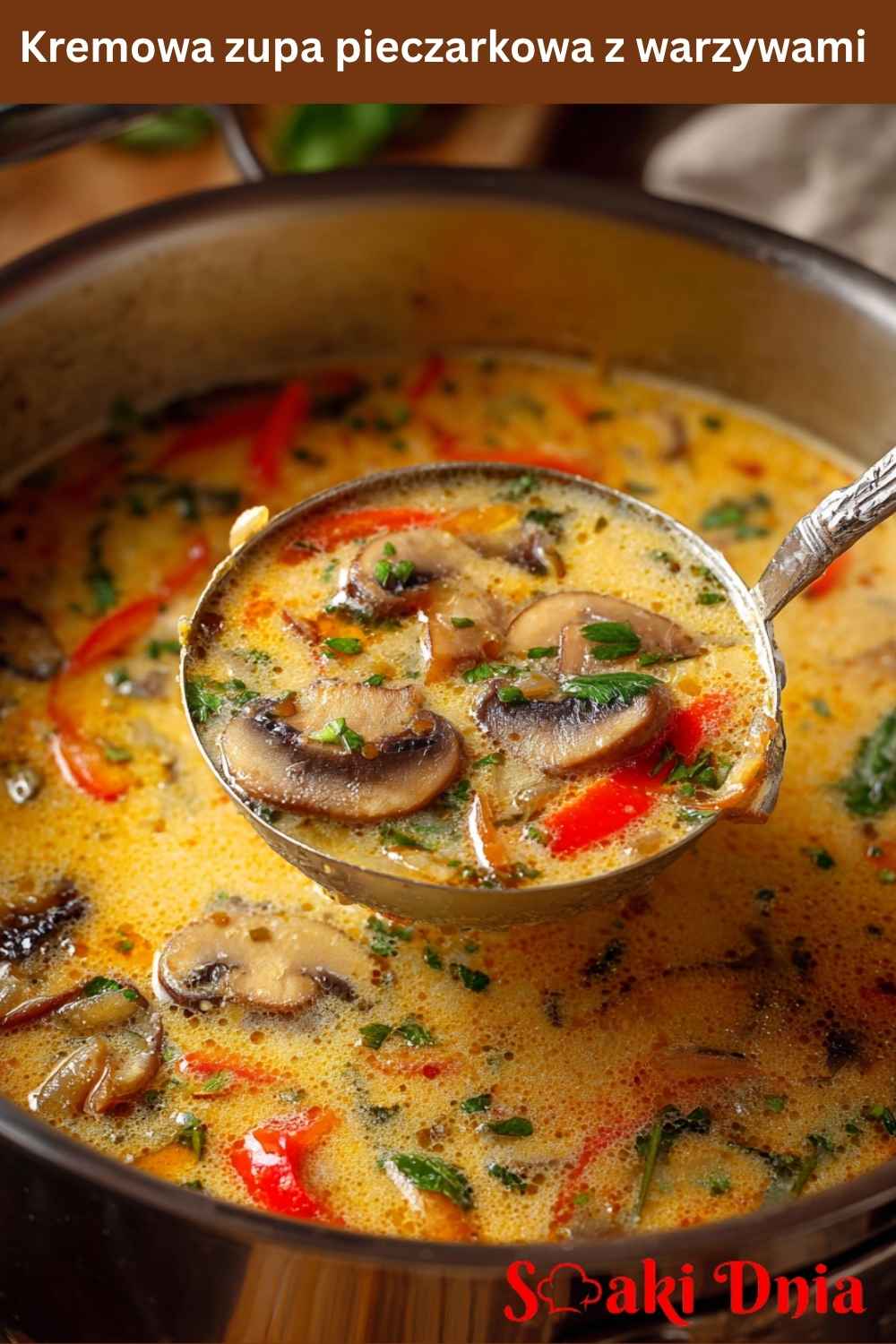 Kremowa zupa pieczarkowa z warzywami