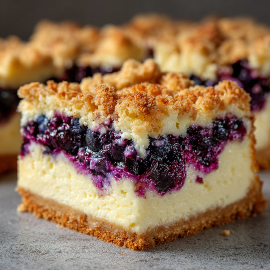 Sernik z jagodami i kruszonką