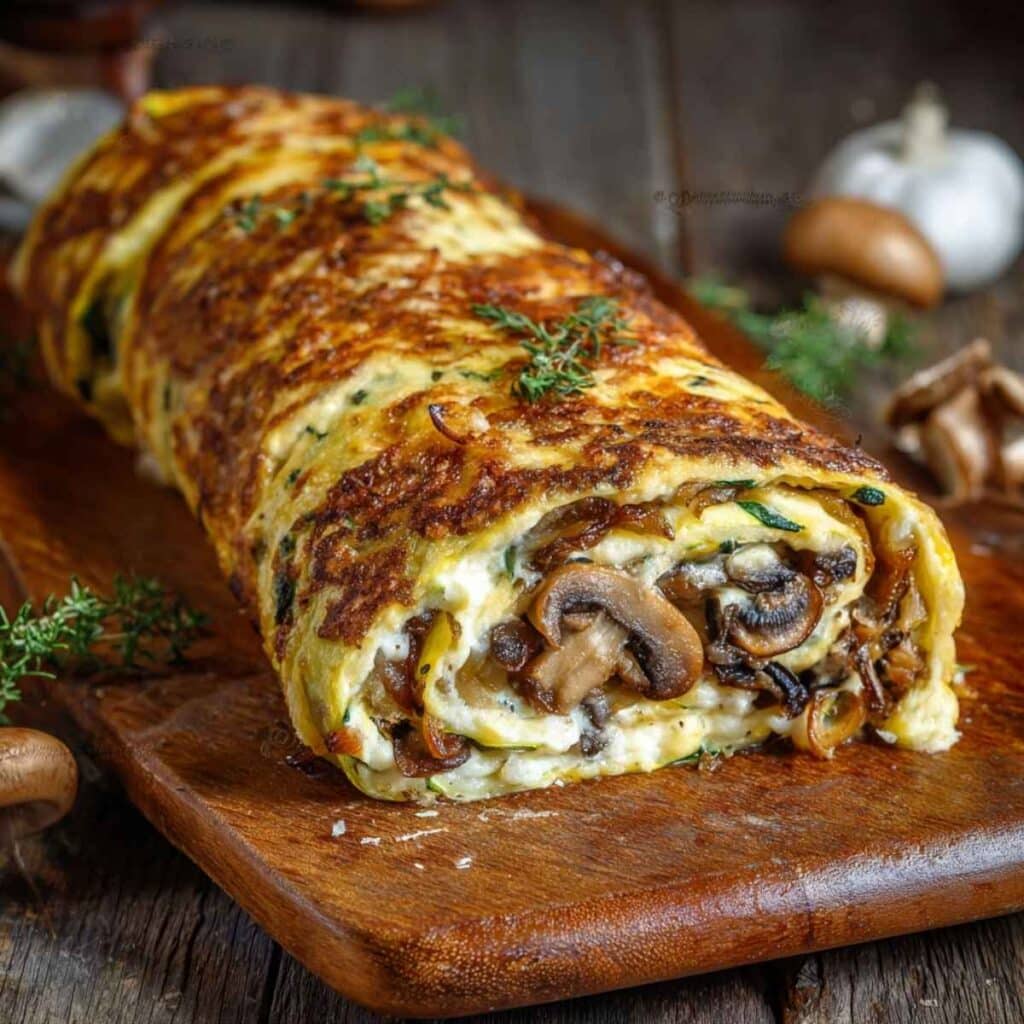 Rolada z cukinii z pieczarkami