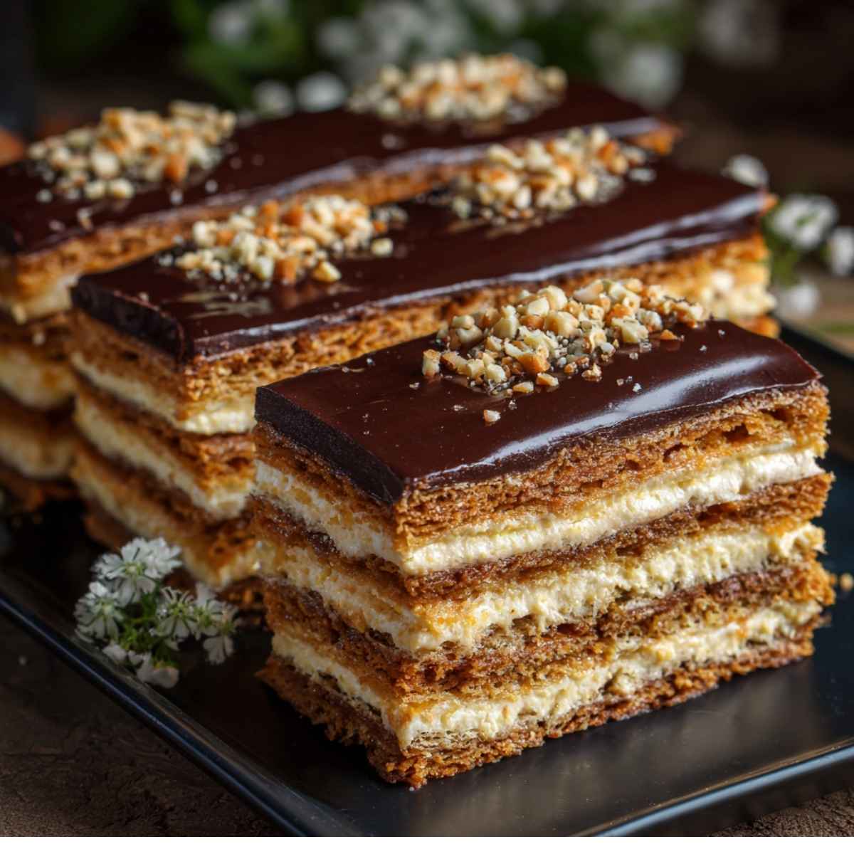 Miodownik z kremem z kaszy manny