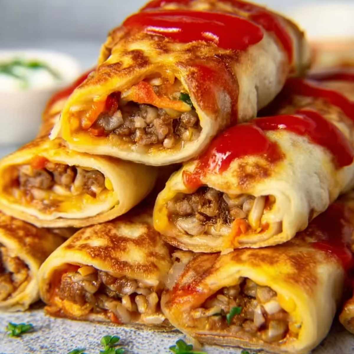 Naleśniki z mięsem i warzywami