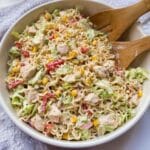 Sałatka z makaronem instant i kurczakiem