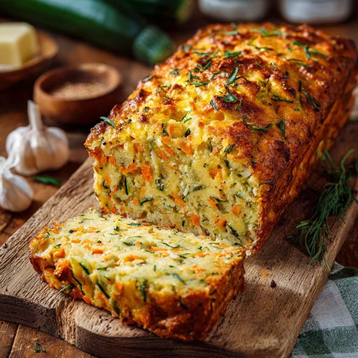 Pasztet z cukinii z żółtym serem: