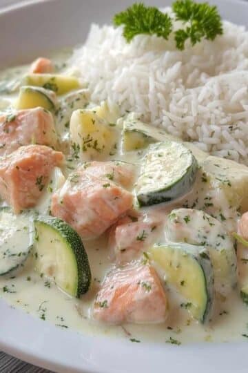 Łosoś w sosie koperkowym z cukinią – szybki i lekki obiad 11 Łosoś w sosie koperkowym z cukinią