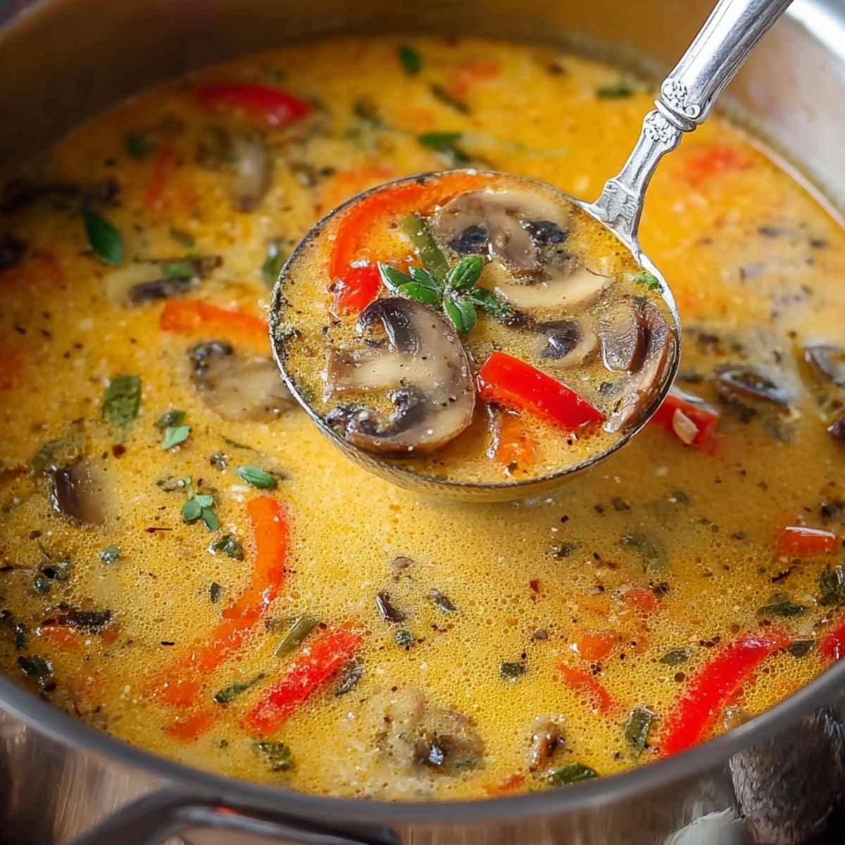 Kremowa zupa pieczarkowa z warzywami