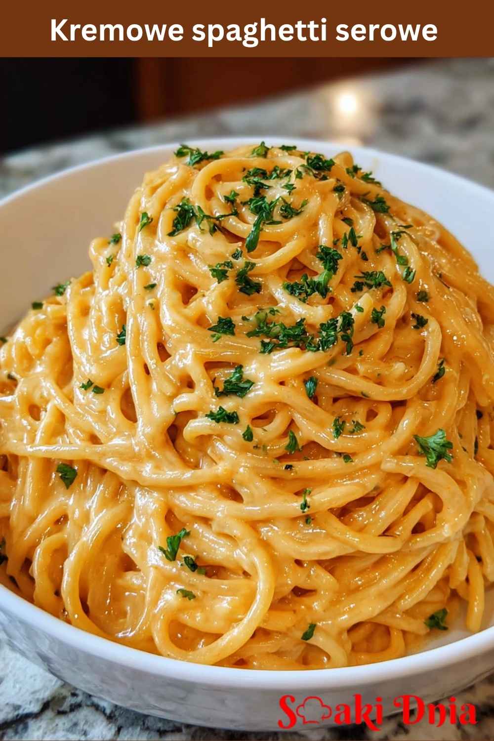 Kremowe spaghetti serowe