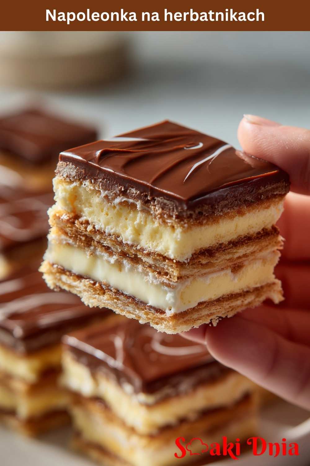 Napoleonka na herbatnikach