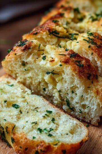 Leniwy Chleb Czosnkowy