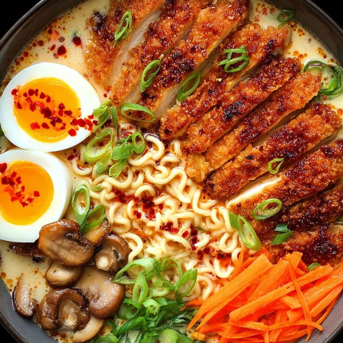 Ramen z kurczakiem w panko – japońska uczta w domowym wydaniu