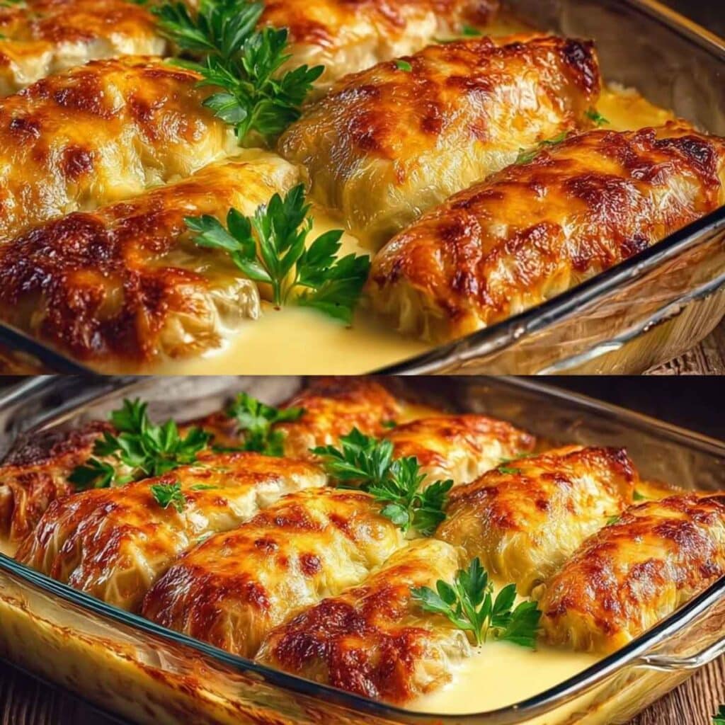 Zapiekane Gołąbki w Sosie Śmietanowo-Serowym
