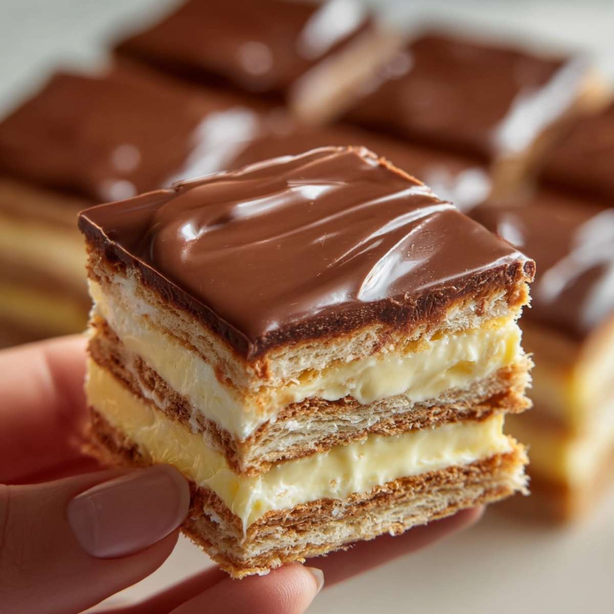 Napoleonka na herbatnikach