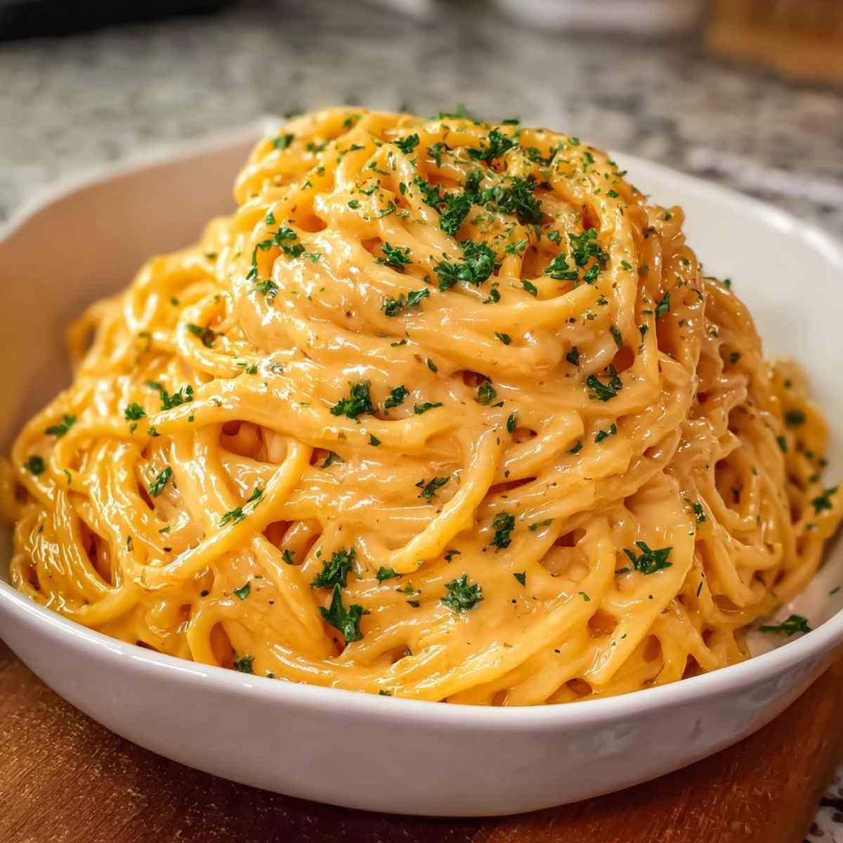 Kremowe spaghetti serowe