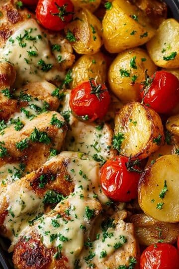 Kurczak w sosie śmietanowo-czosnkowym z pieczonymi ziemniakami – obiad jak z restauracji 16 Untitled design 88 Smakidnia