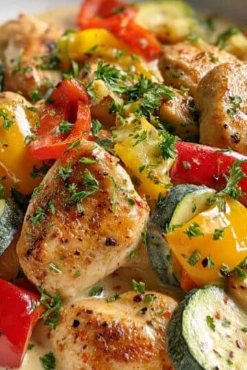 Kurczak w kremowym sosie z warzywami – szybki i sycący obiad dla całej rodziny 14 Untitled design 97 Smakidnia