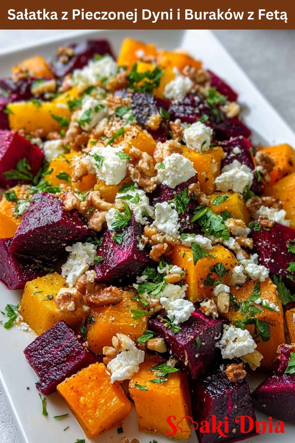 Sałatka z pieczonej dyni i buraków z fetą – kolorowy i zdrowy obiad