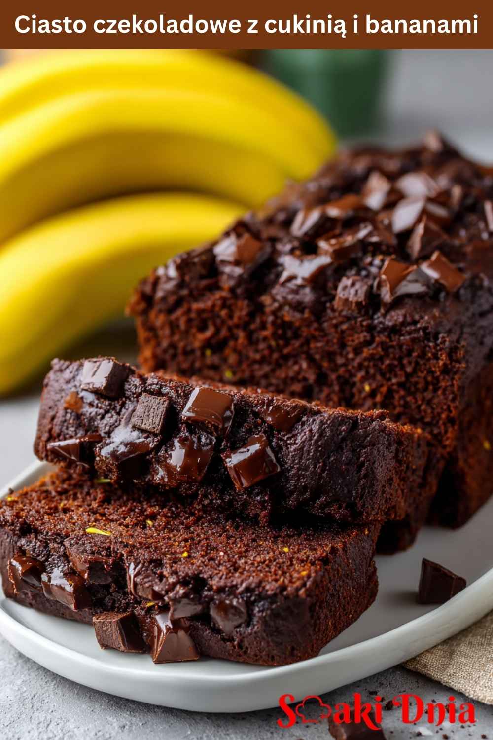 Ciasto czekoladowe z cukinią i bananami – wilgotne, aromatyczne i zdrowe 8 Ciasto czekoladowe z cukinią i bananami