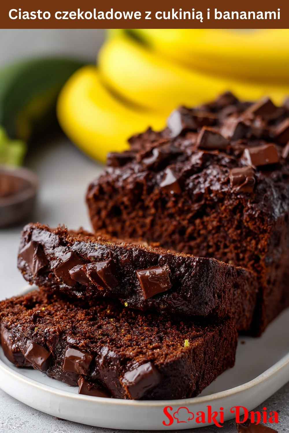 Ciasto czekoladowe z cukinią i bananami – wilgotne, aromatyczne i zdrowe 7 Ciasto czekoladowe z cukinią i bananami