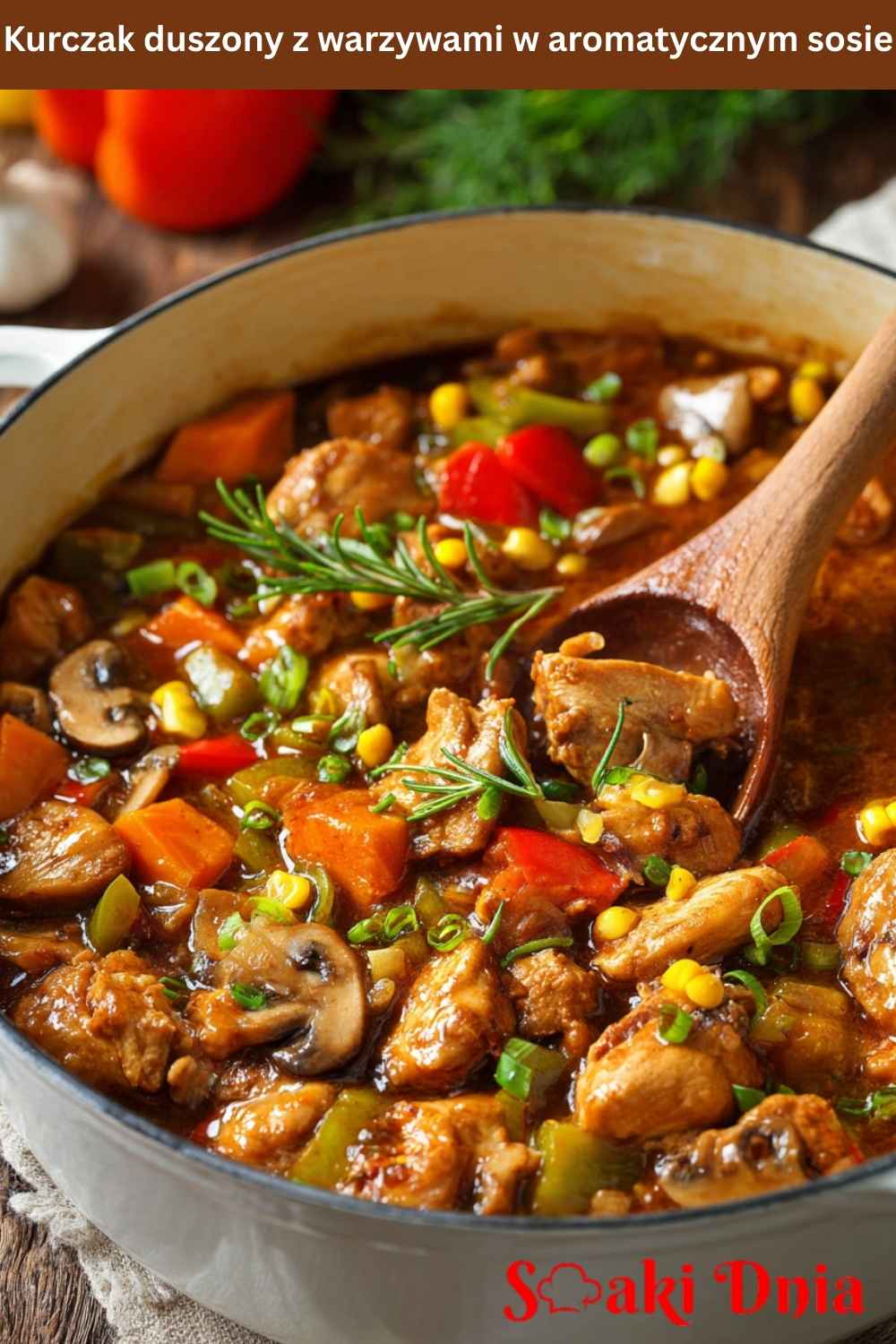 Kurczak duszony z warzywami w aromatycznym sosie