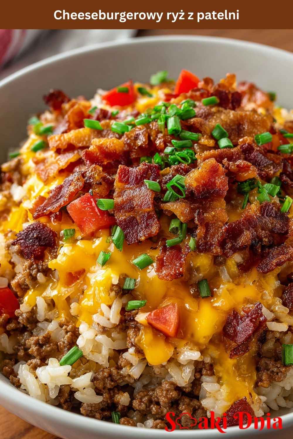 Cheeseburgerowy ryż z patelni