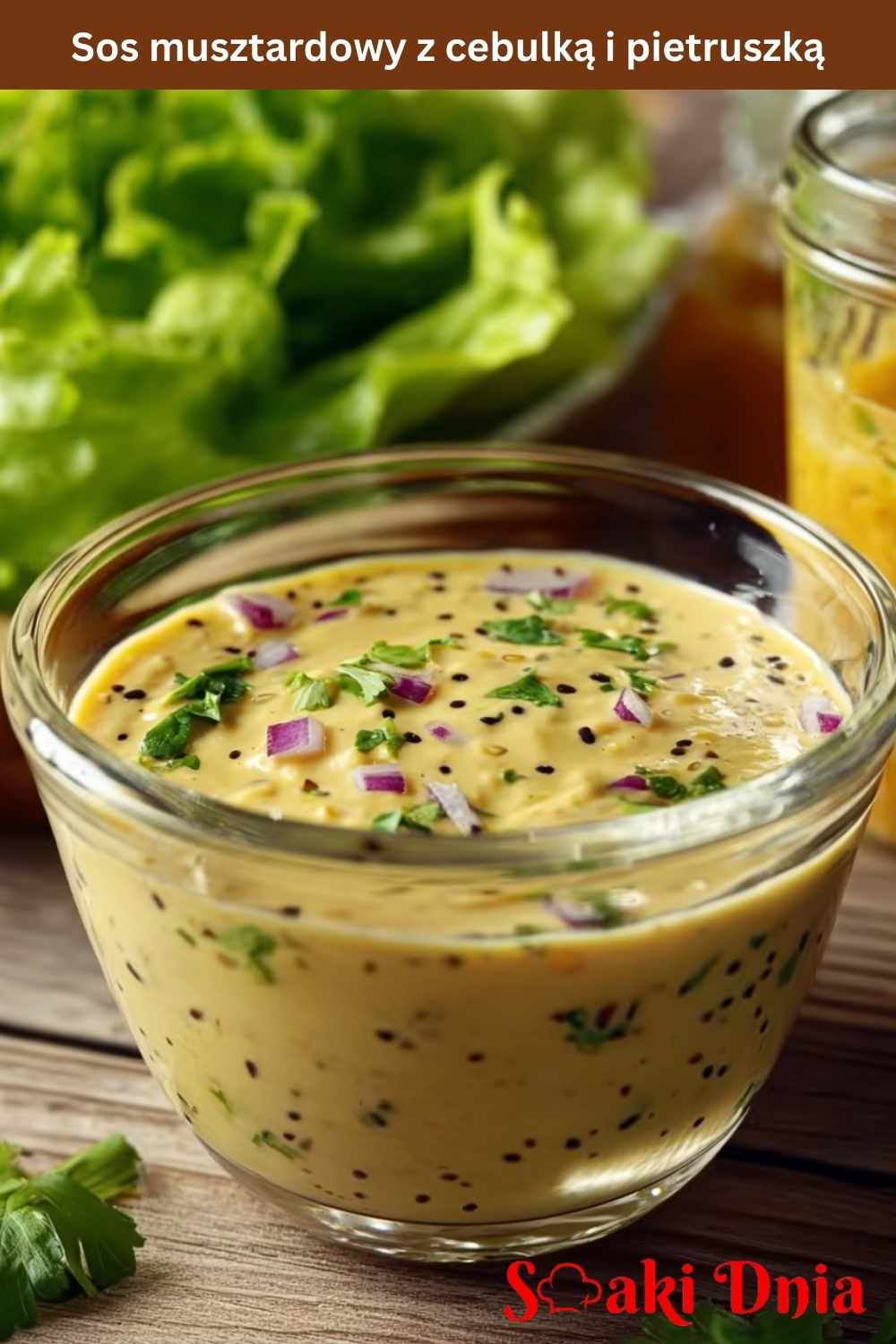 Sos musztardowy z cebulką i pietruszką