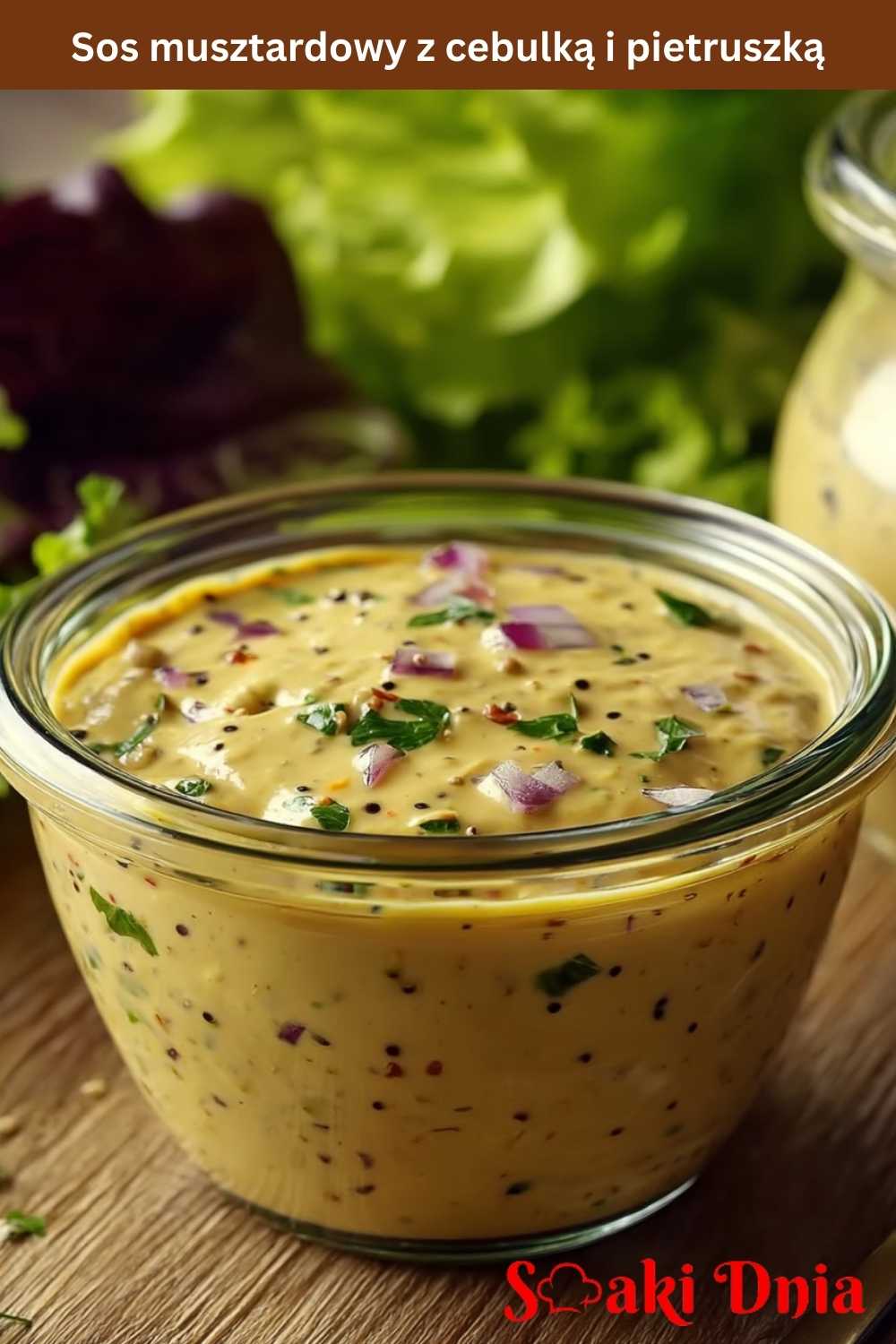 Sos musztardowy z cebulką i pietruszką