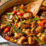 Kurczak duszony z warzywami w aromatycznym sosie