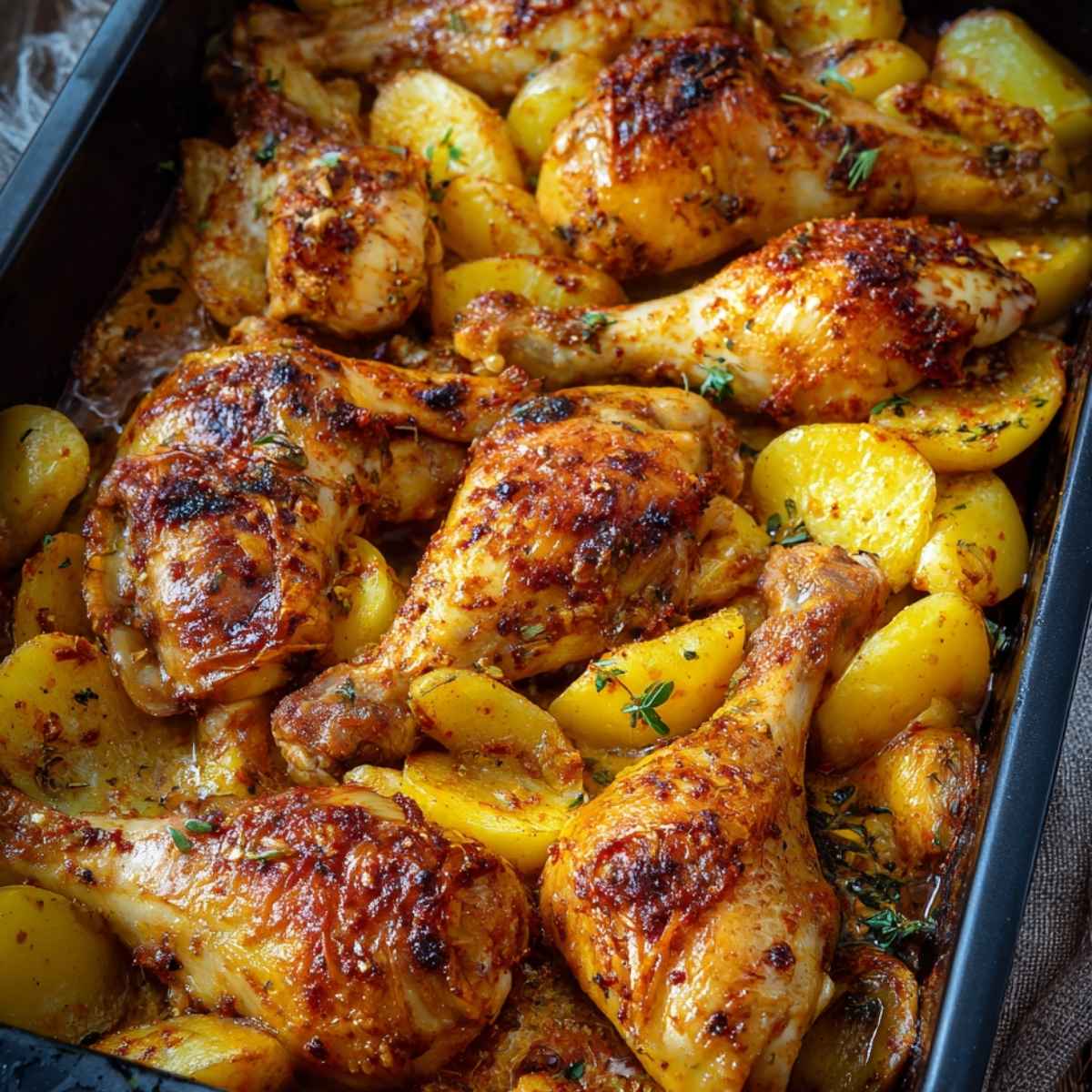 Kurczak pieczony z ziemniakami