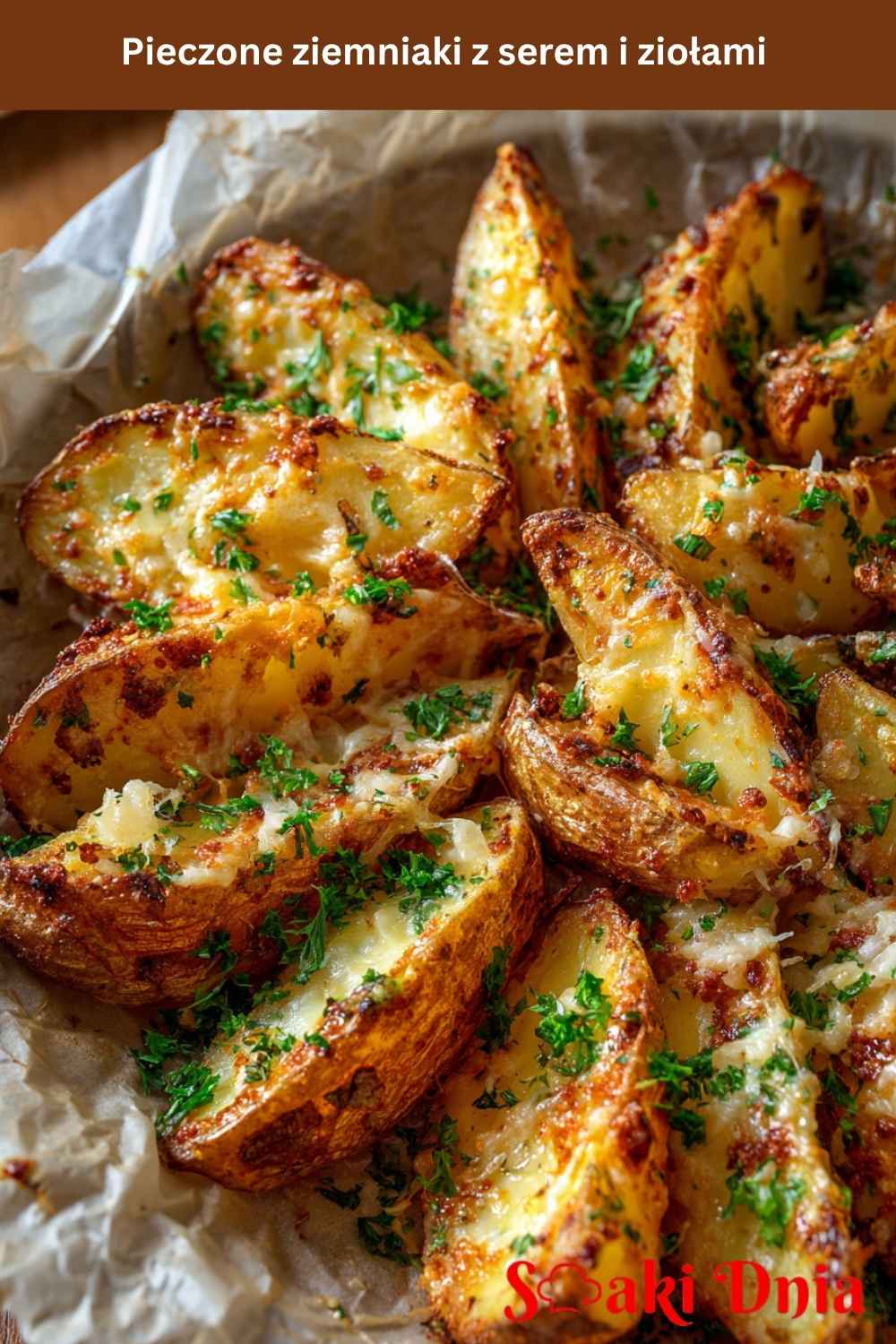 Pieczone ziemniaki z serem i ziołami