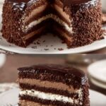 Tort Czekoladowy z Kremem i Polewą