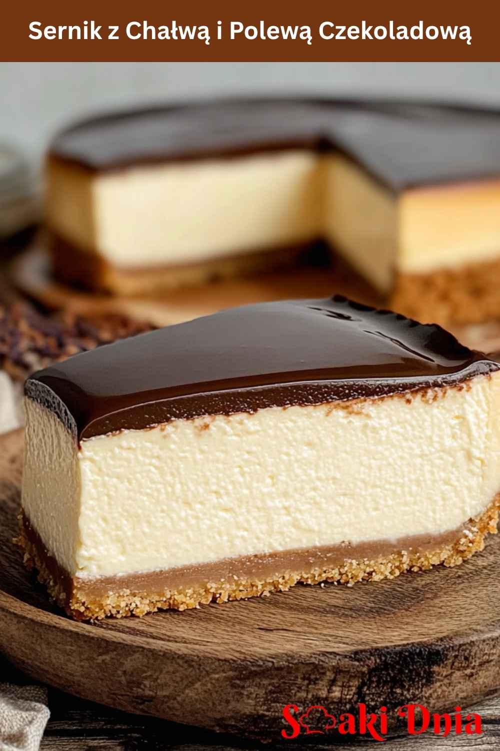 Sernik z Chałwą i Polewą Czekoladową – kremowy, elegancki deser na każdą okazję 8 Sernik z Chałwą i Polewą Czekoladową