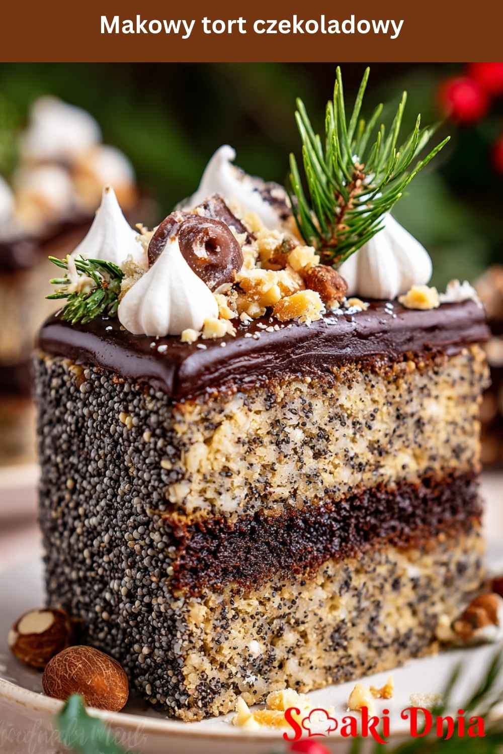 Makowy tort czekoladowy