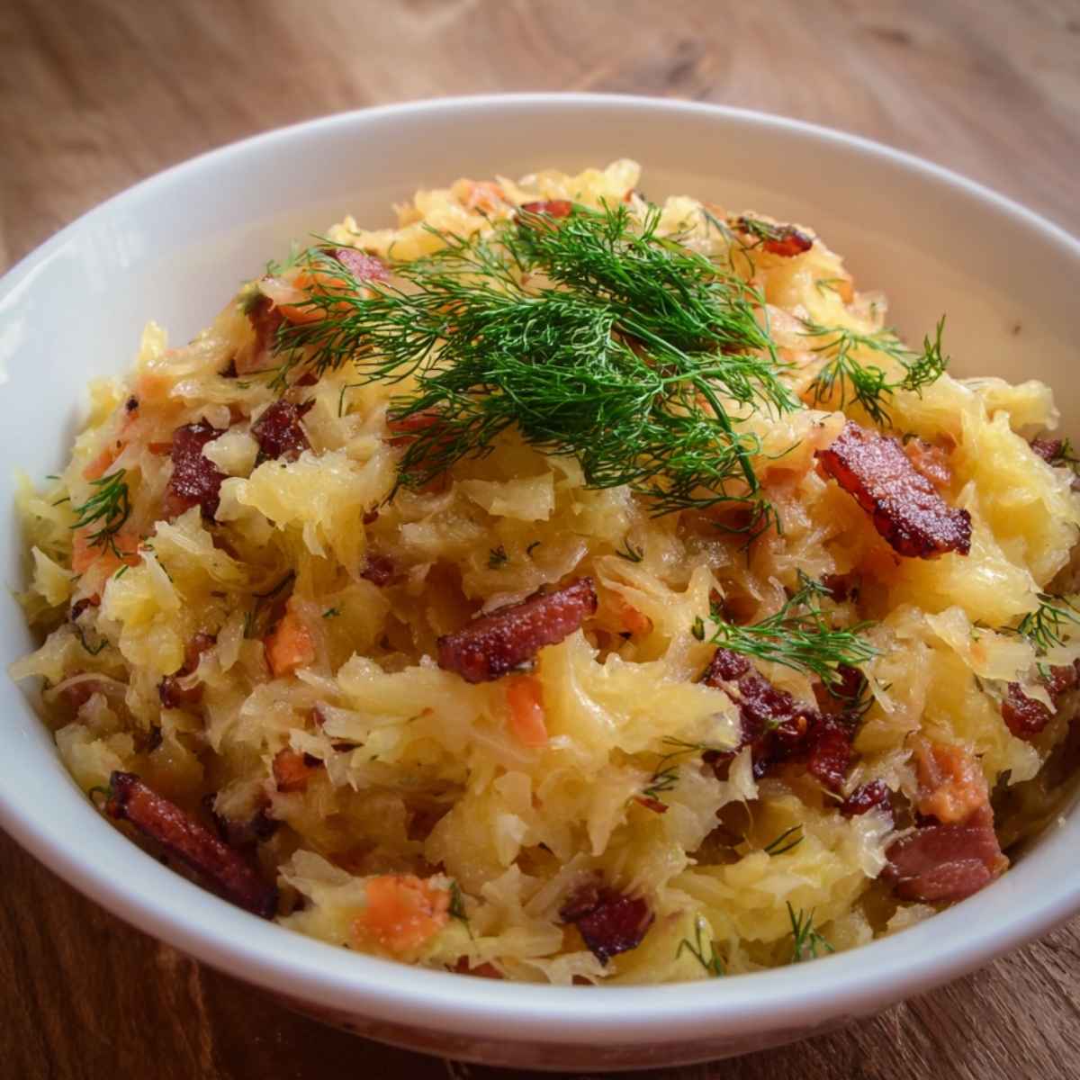 Kapusta z ziemniakami i boczkiem – tradycyjny, domowy smak