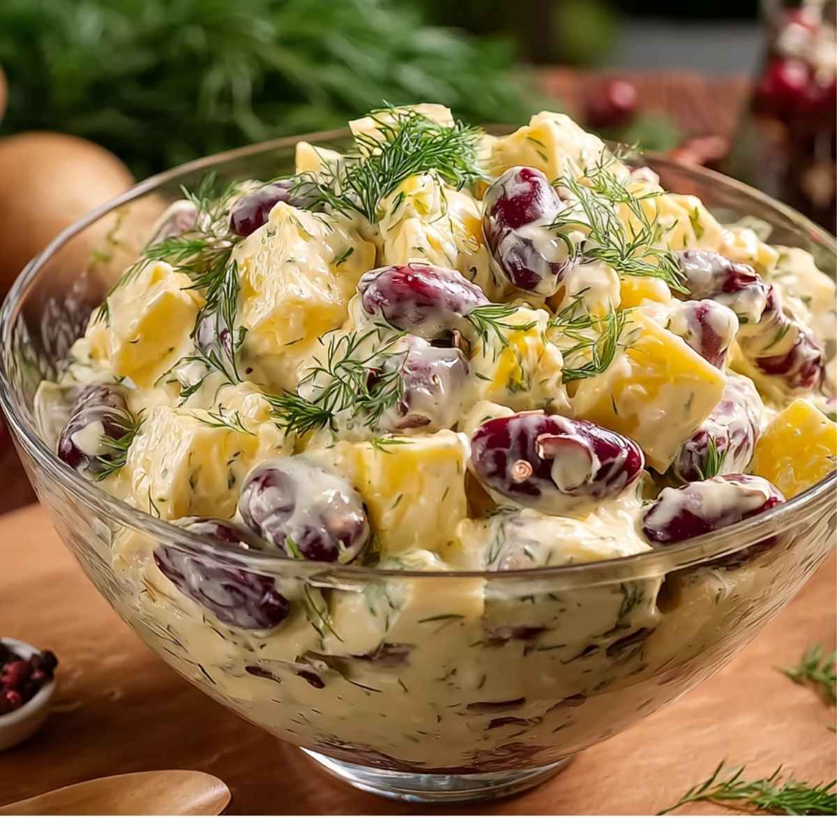 Sałatka z Fasolą, Pieczarkami i Serem – hit każdej imprezy! 5 Sałatka z fasolą, pieczarkami i serem