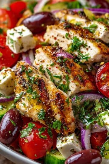 Sałatka grecka z kurczakiem