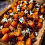 Pieczona dynia z żurawiną i serem pleśniowym – słodko-słona rozkosz