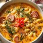 Kremowa zupa z fasolką, makaronem i kiełbasą – miska domowego ciepła 9 Kremowa Zupa z Fasolką, Makaronem i Kiełbasą