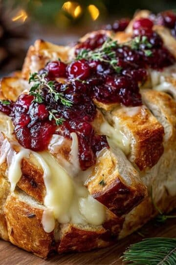 Zapiekany chleb z camembertem i żurawiną – mój świąteczny hit