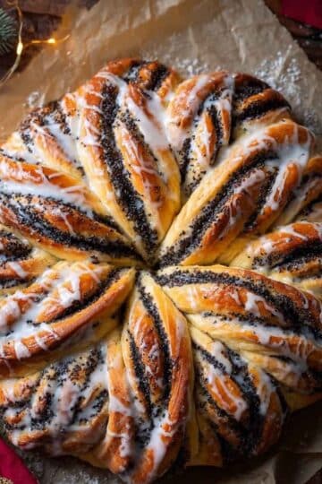 Gwiazda drożdżowa z makiem 9 Gwiazda drożdżowa z makiem