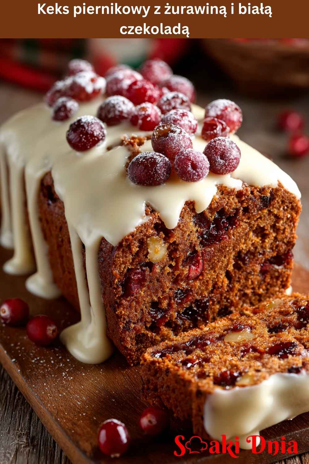 Keks piernikowy z żurawiną i białą czekoladą – świąteczny klasyk 8 Keks piernikowy z żurawiną i białą czekoladą