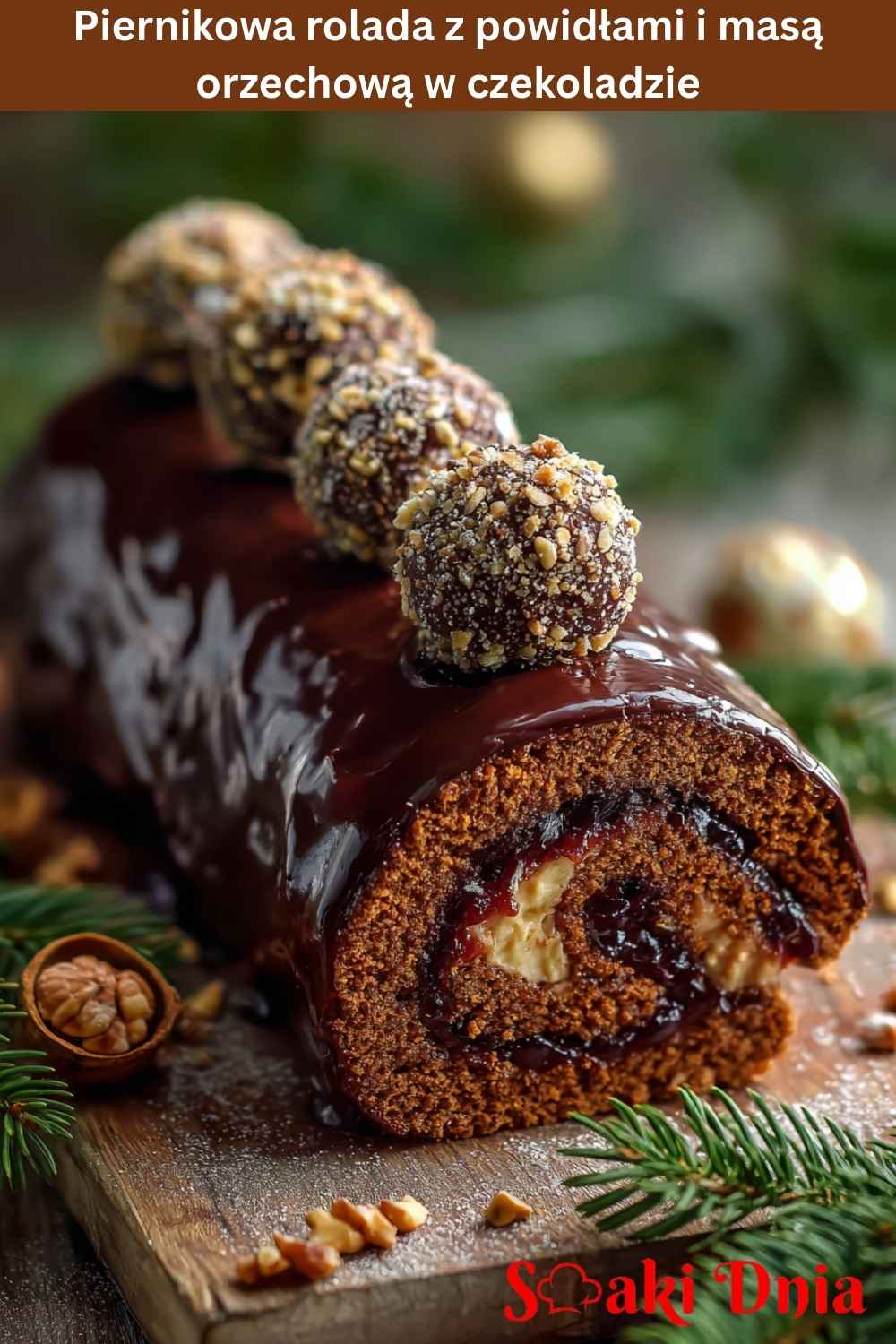 piernikowa rolada z powidłami