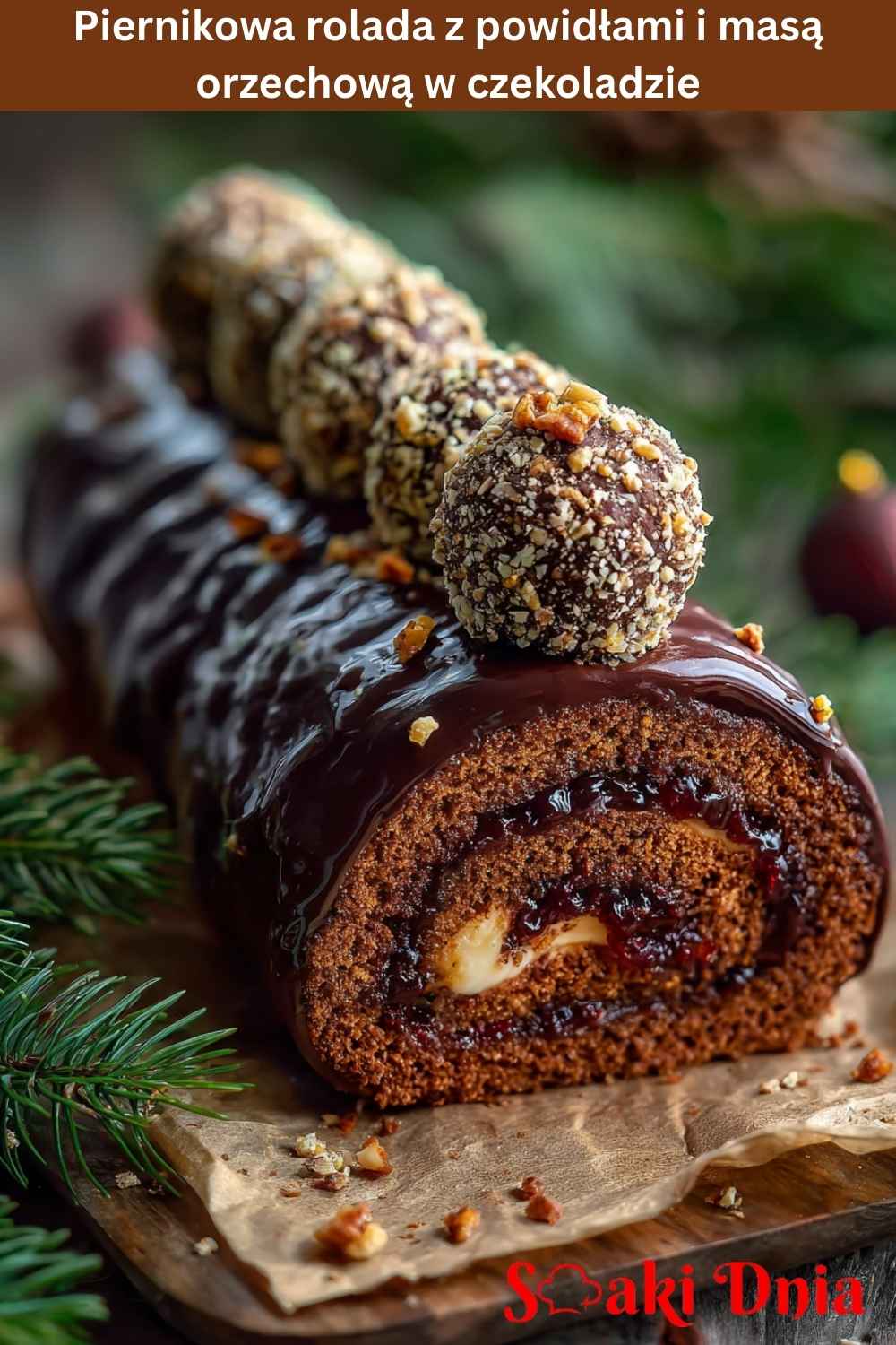 piernikowa rolada z powidłami