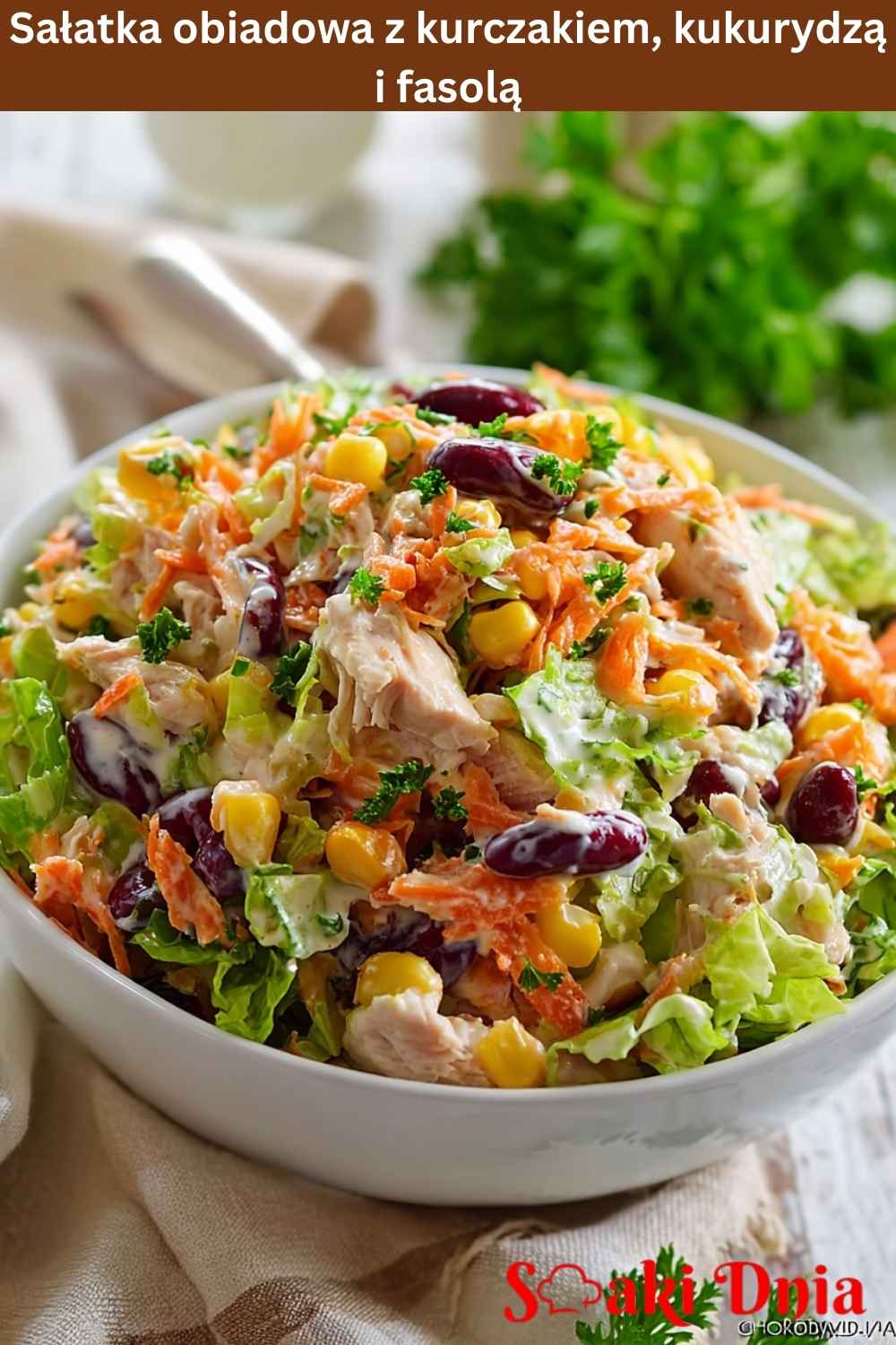 Sałatka obiadowa z kurczakiem